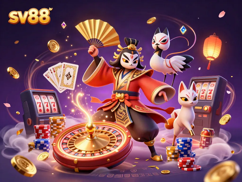 Experience the thrilling sv88 casino environment with vibrant characters and immersive game elements.