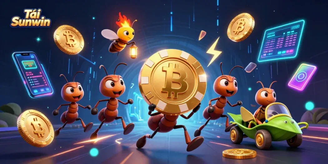 Tải Sunwin offers a vibrant, exciting illegal heist scene featuring animated characters navigating their way through a casino adventure.